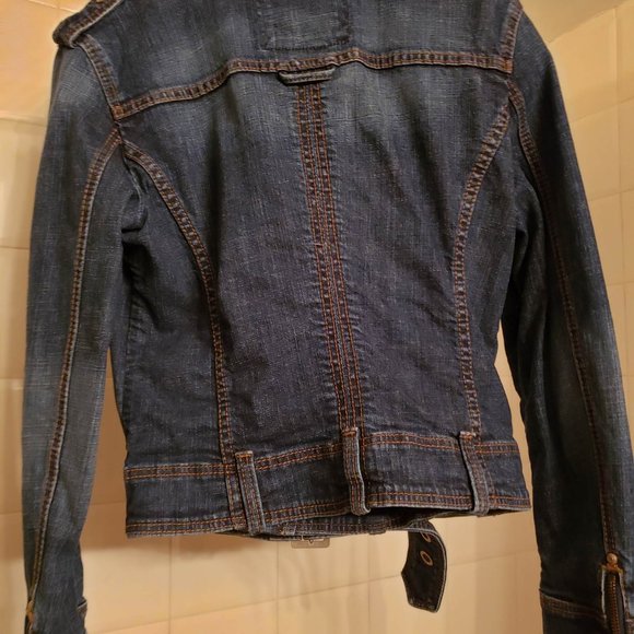 Esprit stretch denim ladies belted jacket 90's style Y2K - Picture 7 of 7